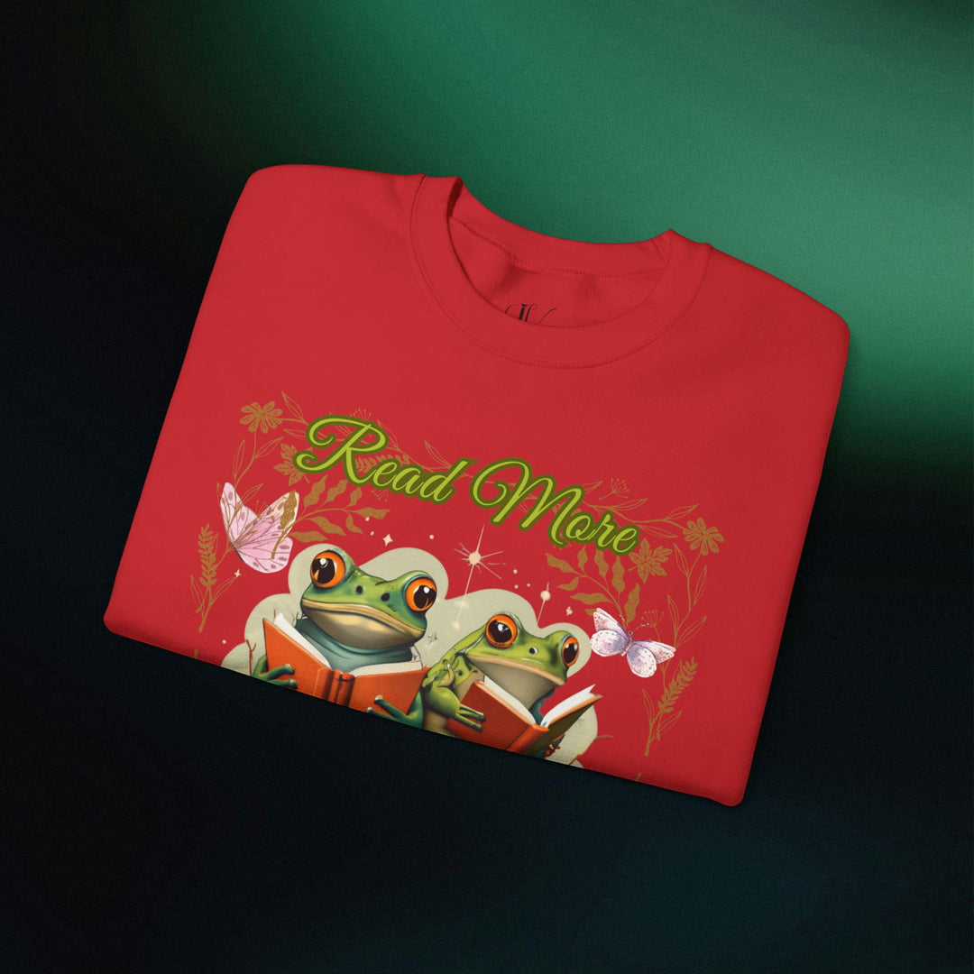 Imagin Vibes: Read More Books Frog Sweatshirt - Imagin Vibes - 