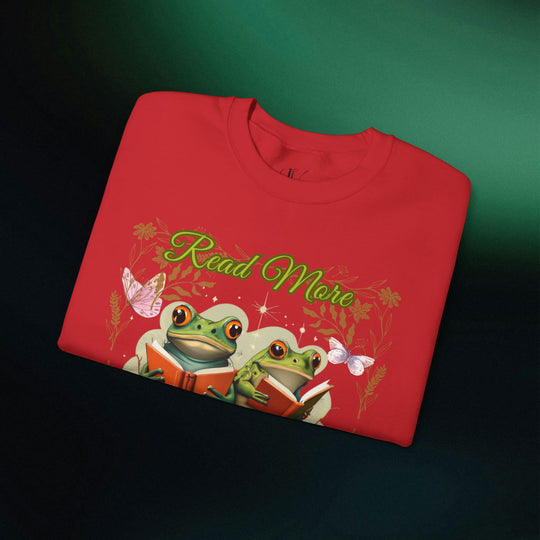 Imagin Vibes: Read More Books Frog Sweatshirt - Imagin Vibes - 