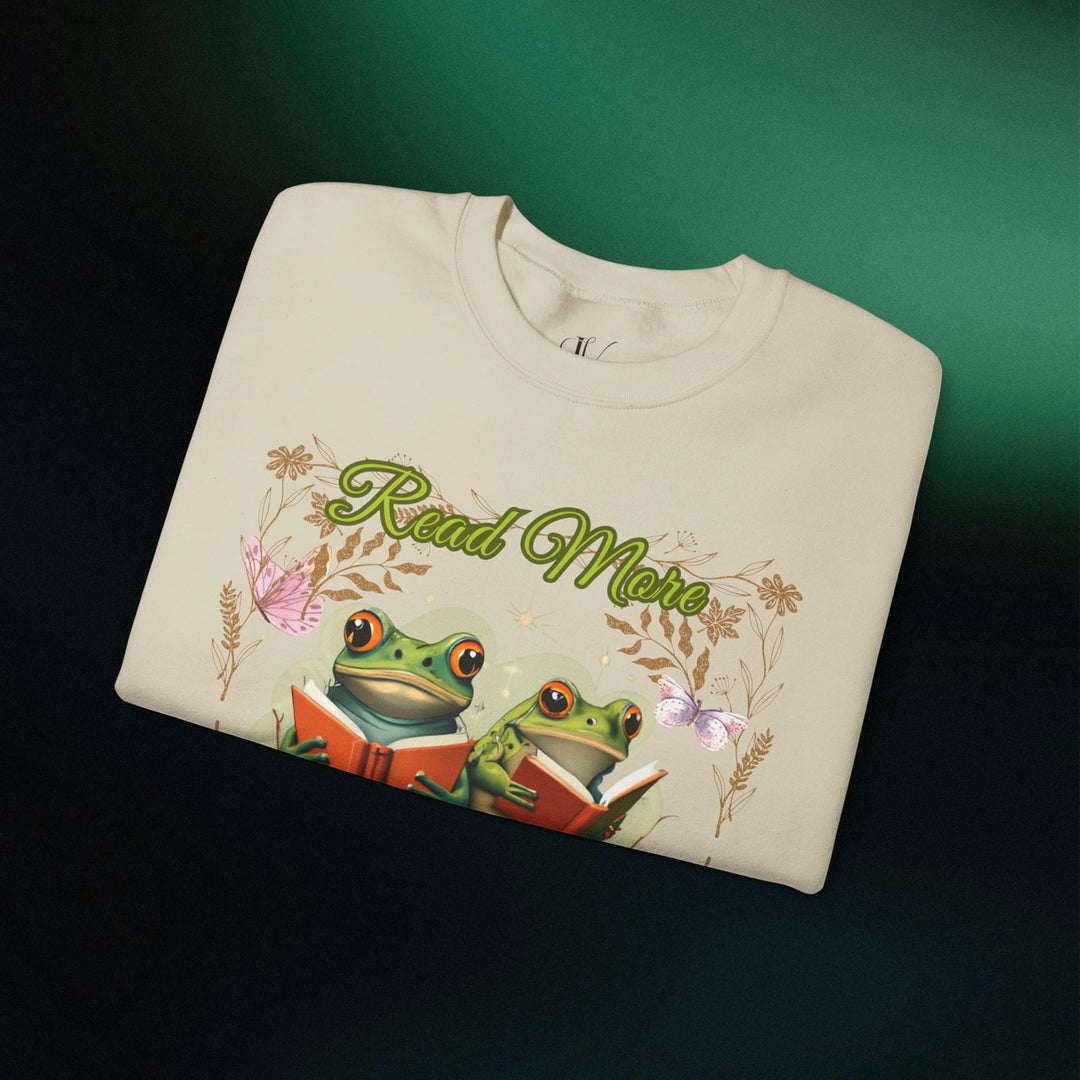 Imagin Vibes: Read More Books Frog Sweatshirt - Imagin Vibes - 