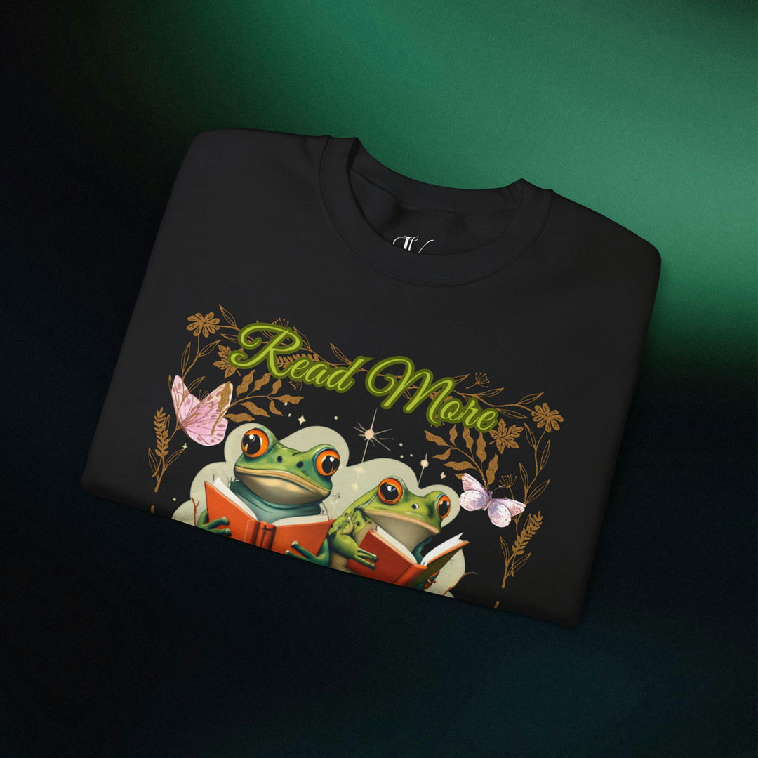 Imagin Vibes: Read More Books Frog Sweatshirt - Imagin Vibes - 