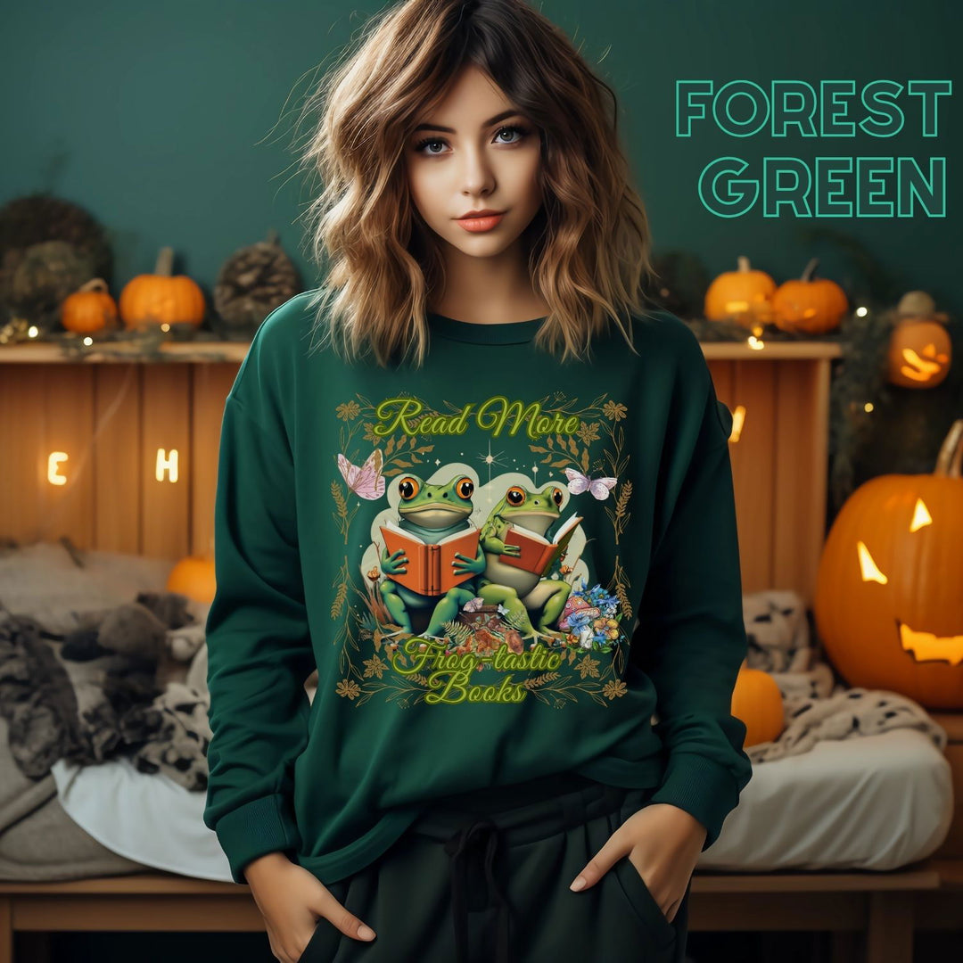 Imagin Vibes: Read More Books Frog Sweatshirt - Imagin Vibes - 
