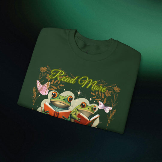 Imagin Vibes: Read More Books Frog Sweatshirt - Imagin Vibes - 