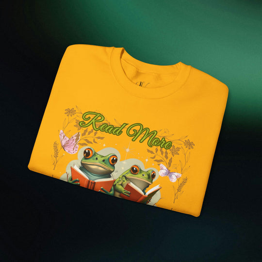Imagin Vibes: Read More Books Frog Sweatshirt - Imagin Vibes - 