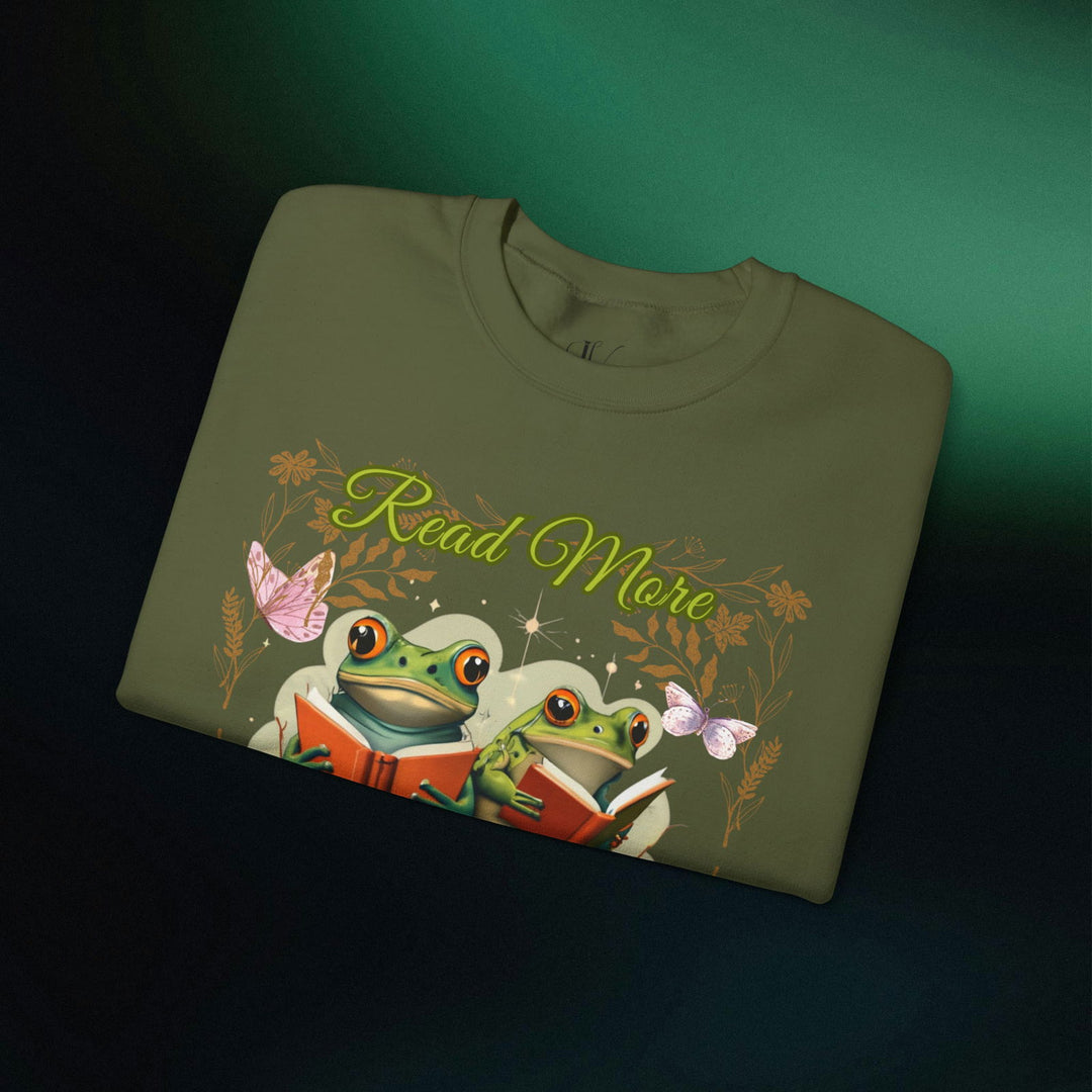 Imagin Vibes: Read More Books Frog Sweatshirt - Imagin Vibes - 