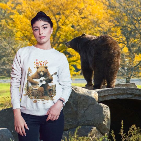 Imagin Vibes: Rock Fall in Style - Bear Guitar Sweatshirt - Imagin Vibes - 