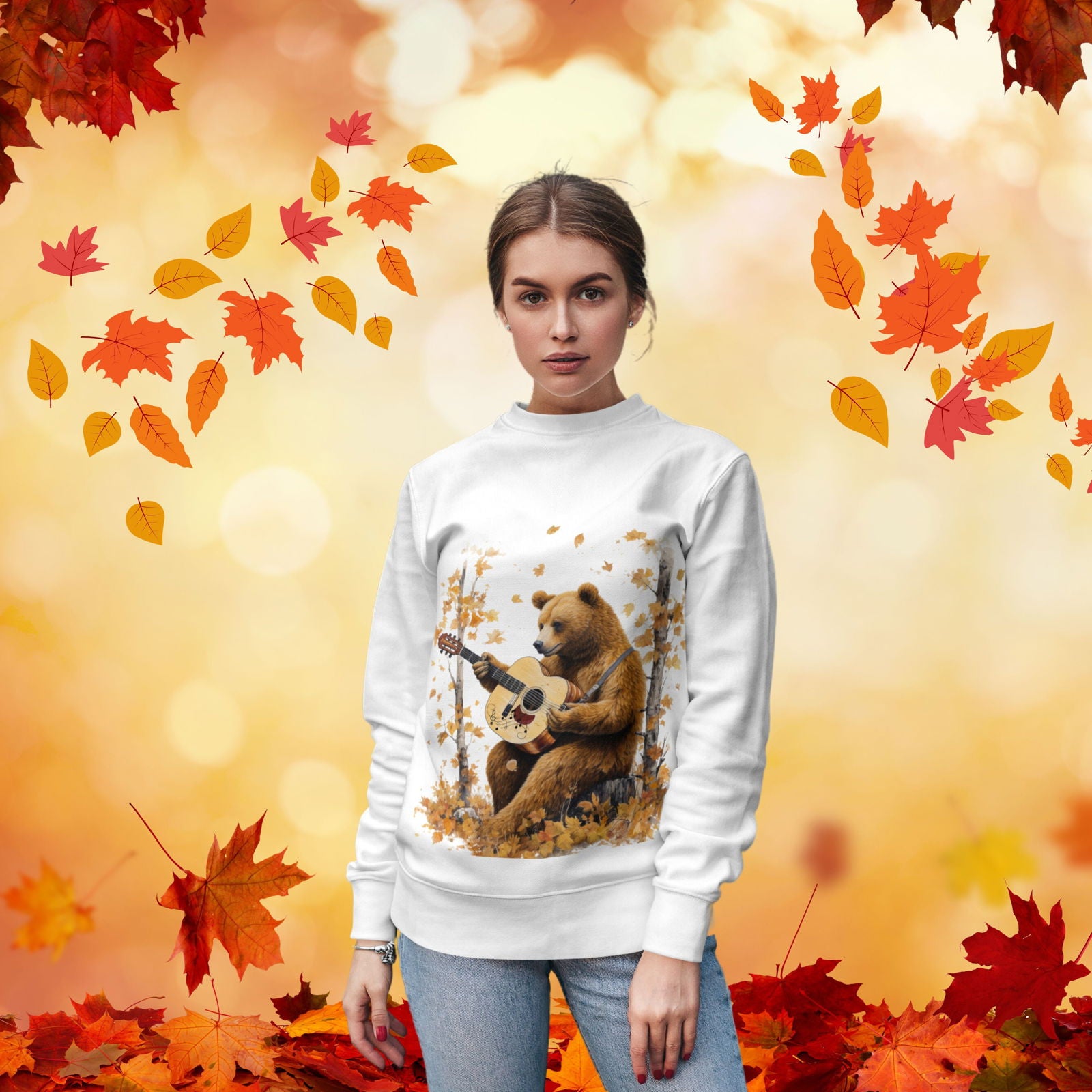 Imagin Vibes: Rock Fall in Style - Bear Guitar Sweatshirt - Imagin Vibes - 