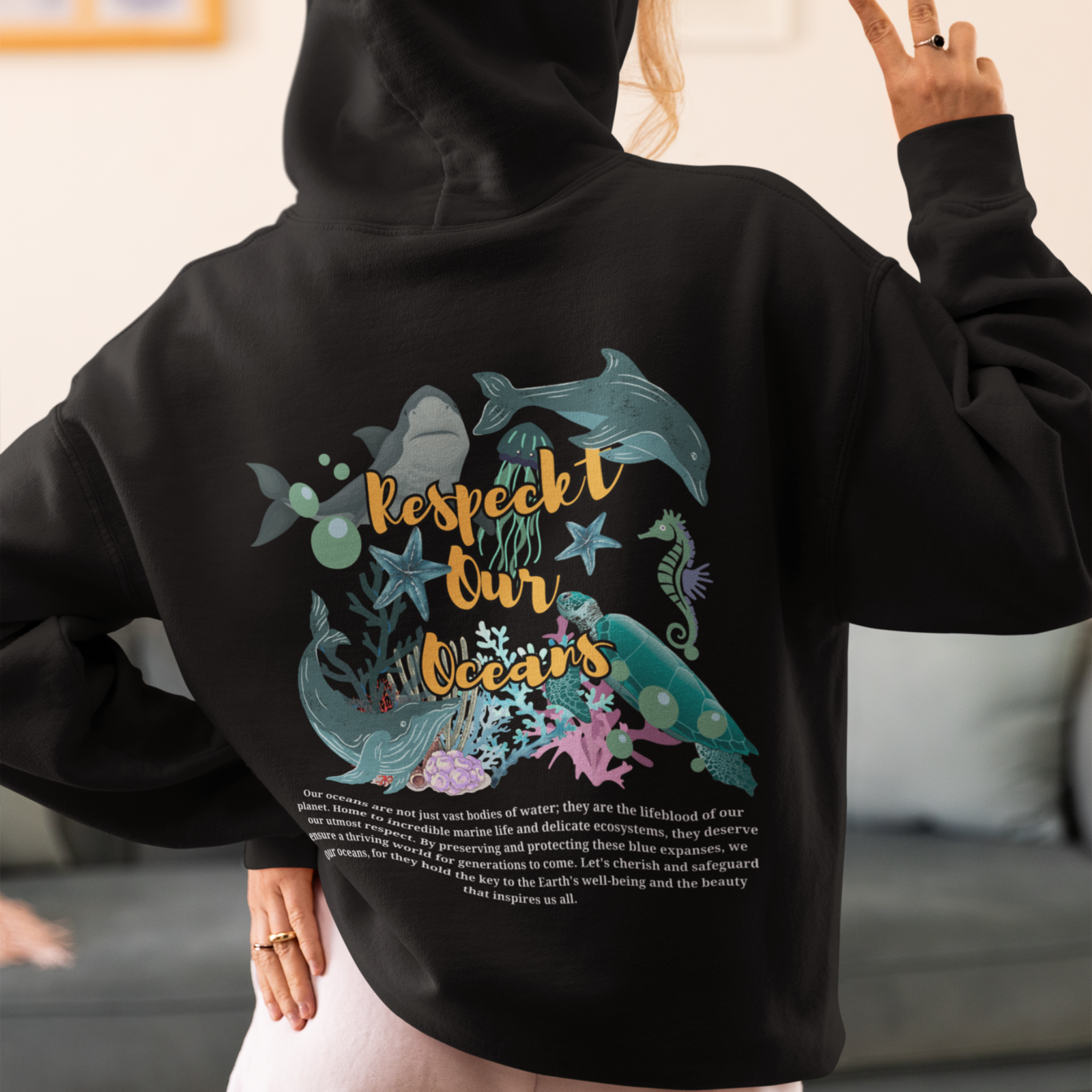 Imagin Vibes Shark Hoodie: Save the Oceans & Respect Locals - Imagin Vibes - 