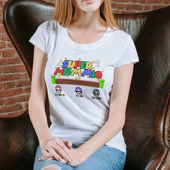 "Super Mummio" Mom T-Shirt T-Shirt Printify