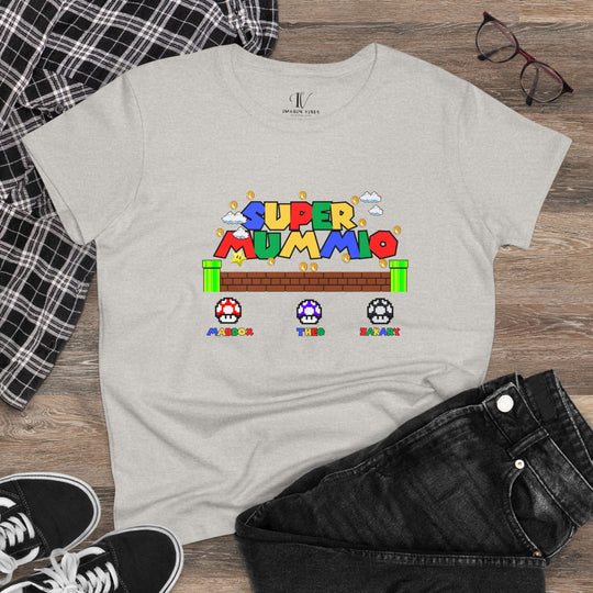 "Super Mummio" Mom T-Shirt T-Shirt Printify