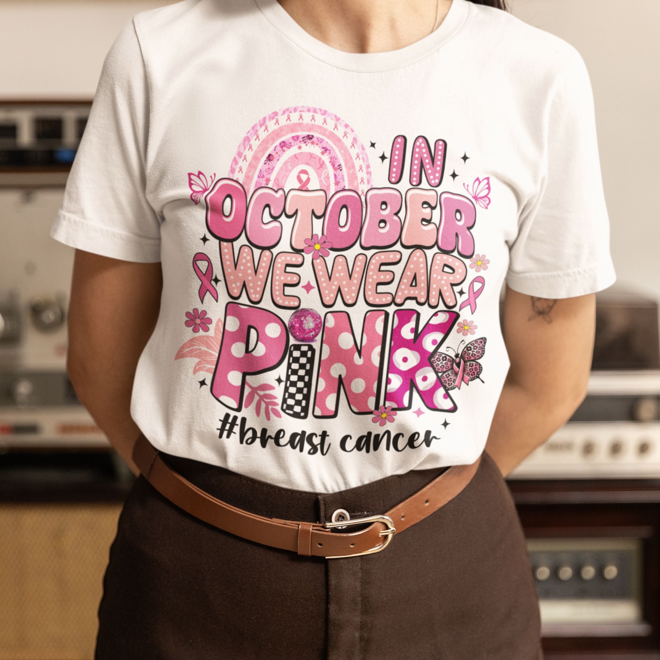 In October We Wear Pink Pumpkin T-Shirt
