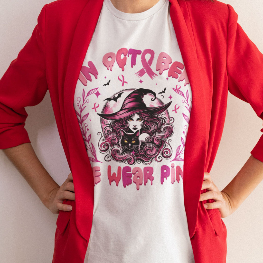 In October We Wear Pink Witch T-Shirt
