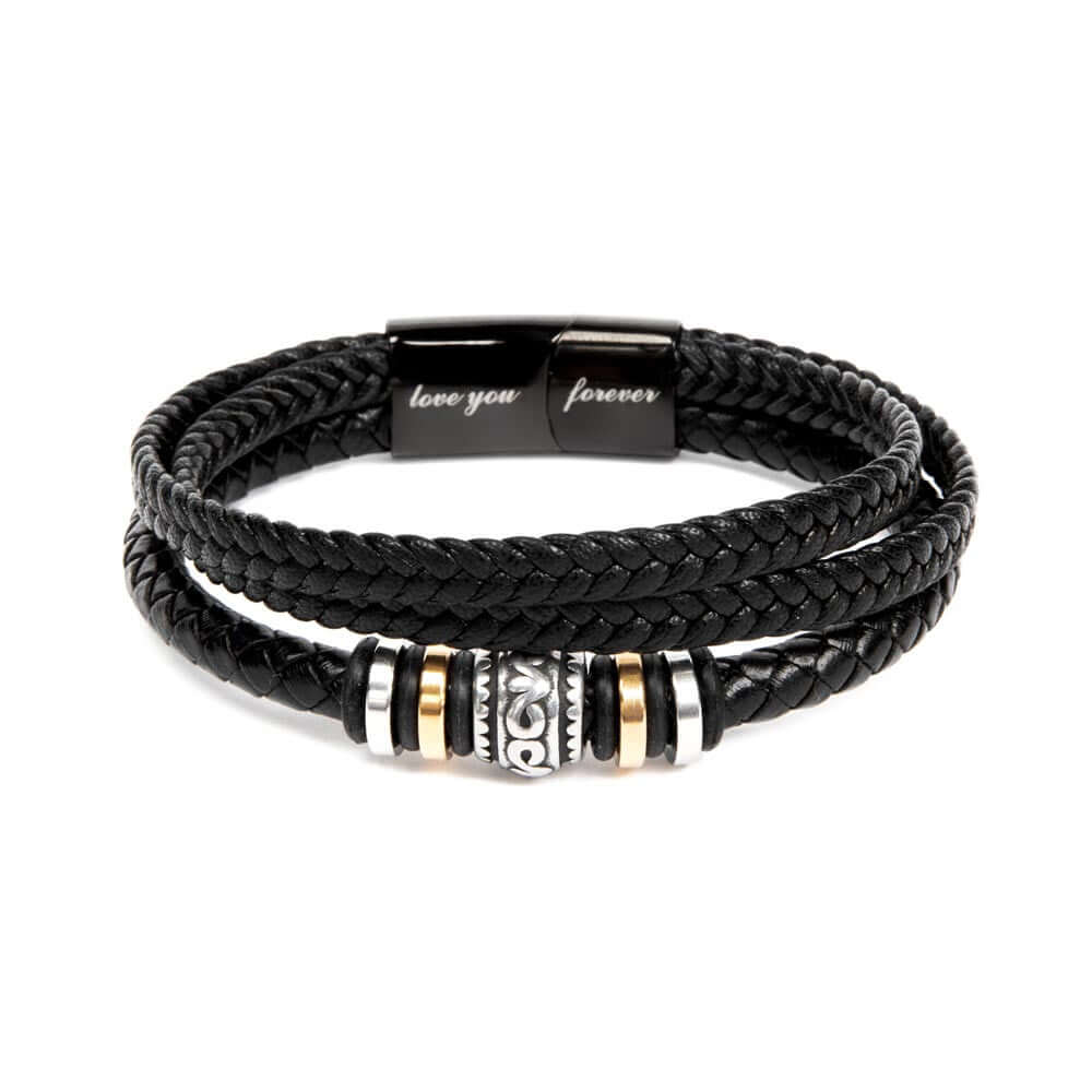 To My Grandson | Braided Leather Bracelet Gift Set - SSGS10VF Jewelry ShineOn Fulfillment