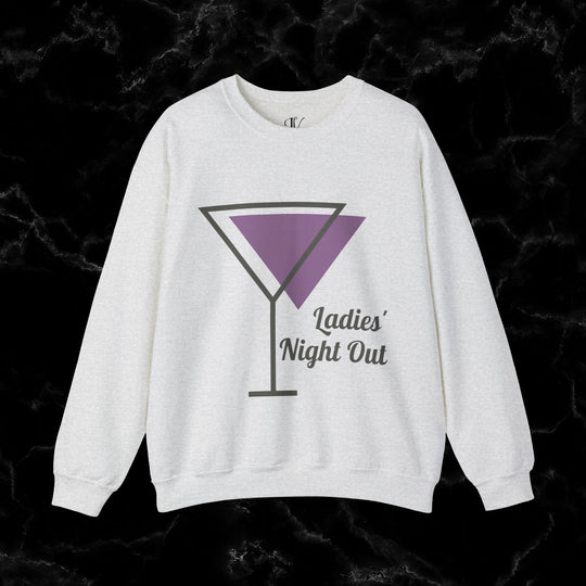 Ladies' Night Out Sweatshirt: Dirty Martini Social Club Sweatshirt Printify S Ash