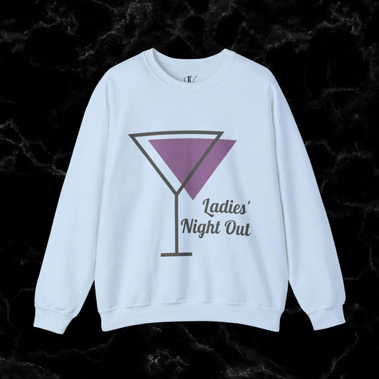 Ladies' Night Out Sweatshirt: Dirty Martini Social Club Sweatshirt Printify S Light Blue