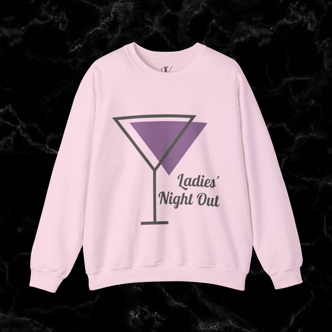 Ladies' Night Out Sweatshirt: Dirty Martini Social Club Sweatshirt Printify S Light Pink