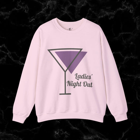 Ladies' Night Out Sweatshirt: Dirty Martini Social Club Sweatshirt Printify S Light Pink