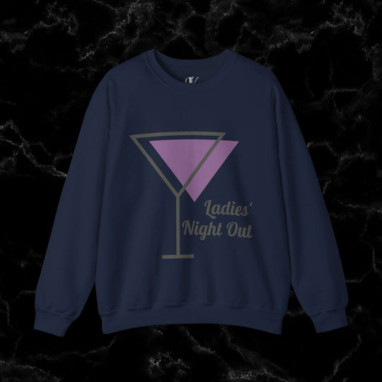 Ladies' Night Out Sweatshirt: Dirty Martini Social Club Sweatshirt Printify S Navy