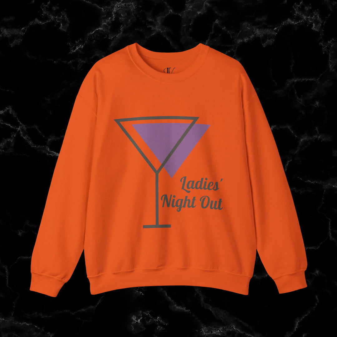 Ladies' Night Out Sweatshirt: Dirty Martini Social Club Sweatshirt Printify S Orange