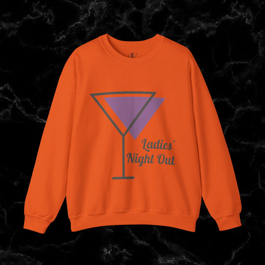 Ladies' Night Out Sweatshirt: Dirty Martini Social Club Sweatshirt Printify S Orange
