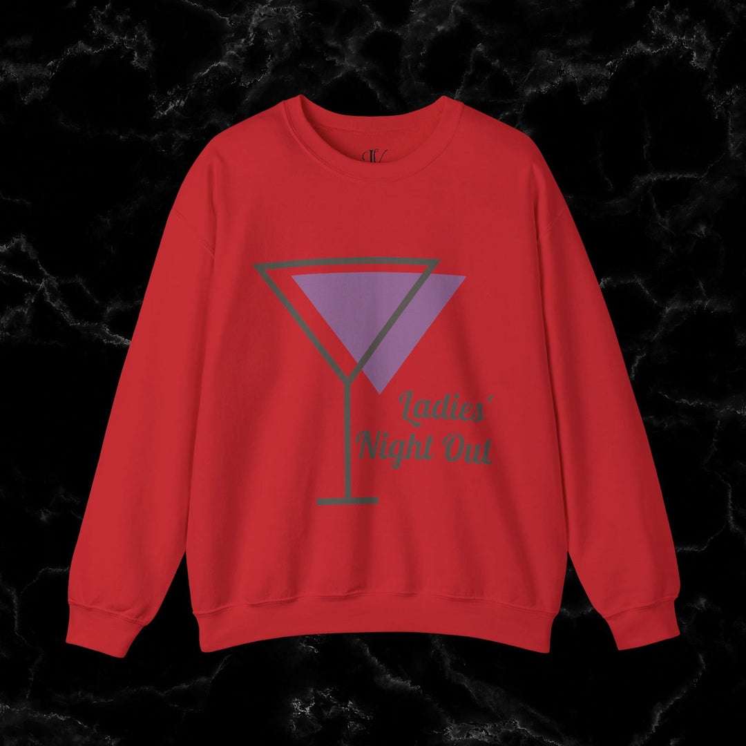 Ladies' Night Out Sweatshirt: Dirty Martini Social Club Sweatshirt Printify S Red