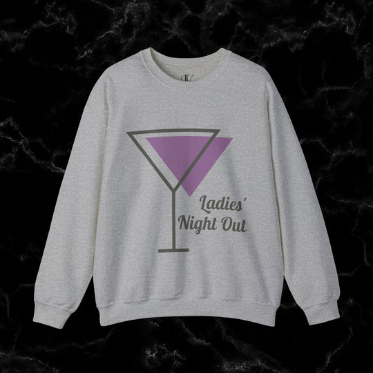 Ladies' Night Out Sweatshirt: Dirty Martini Social Club Sweatshirt Printify S Sport Grey