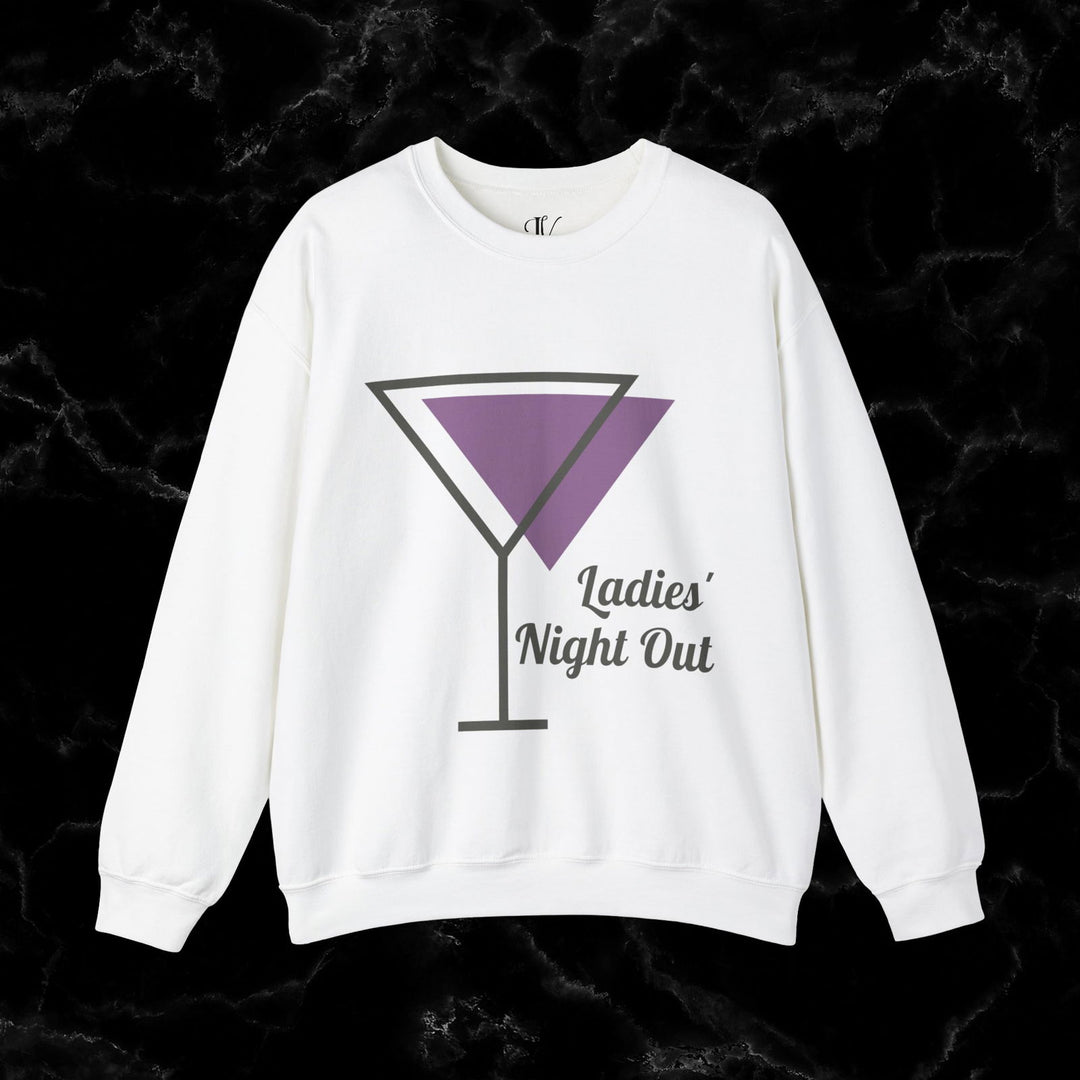 Ladies' Night Out Sweatshirt: Dirty Martini Social Club Sweatshirt Printify S White