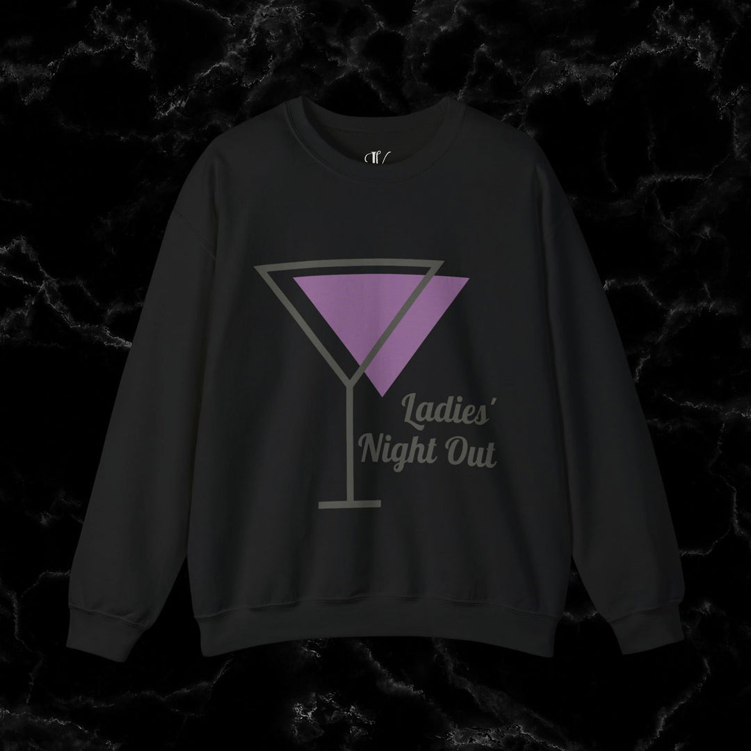 Ladies' Night Out Sweatshirt: Dirty Martini Social Club Sweatshirt Printify S Black