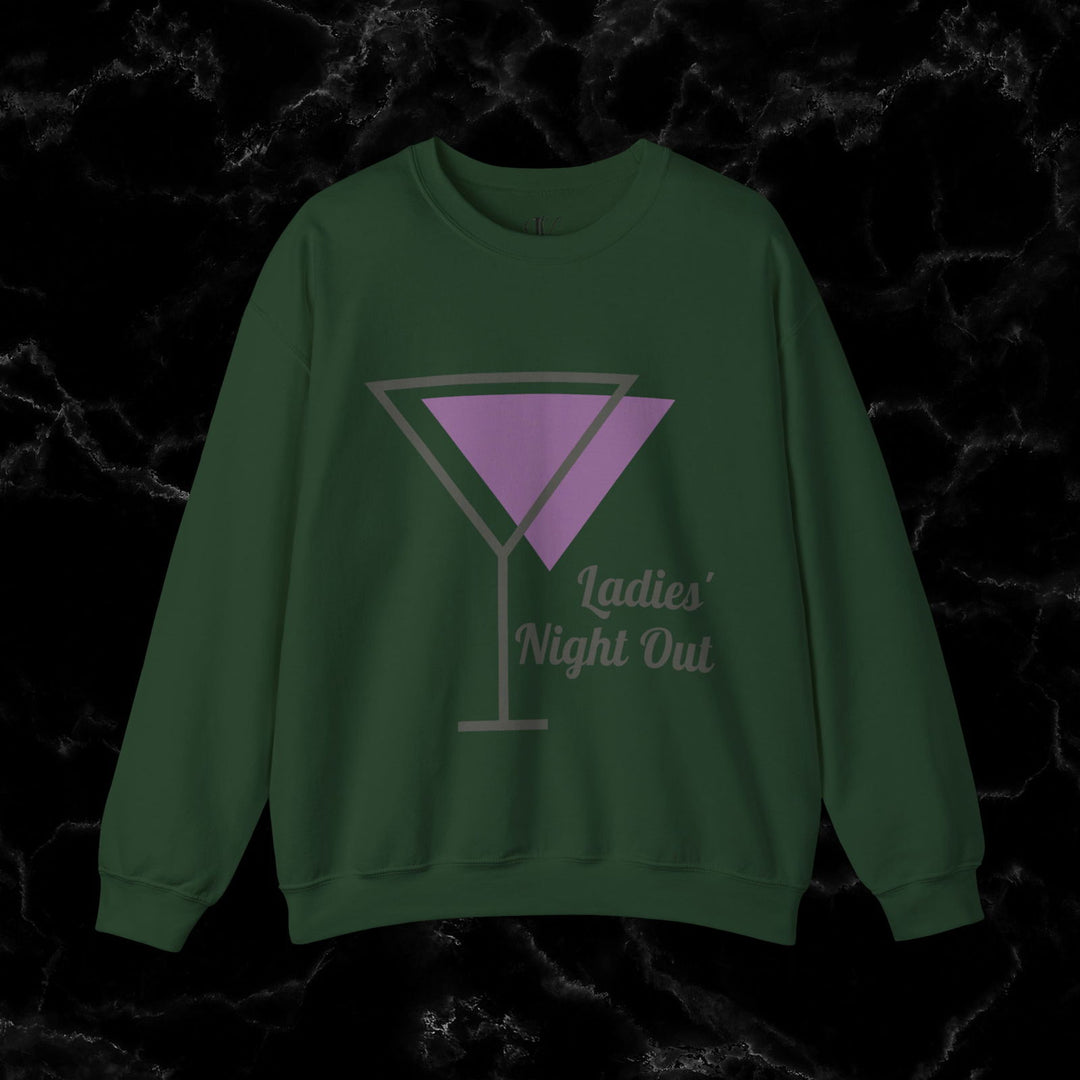 Ladies' Night Out Sweatshirt: Dirty Martini Social Club Sweatshirt Printify S Forest Green