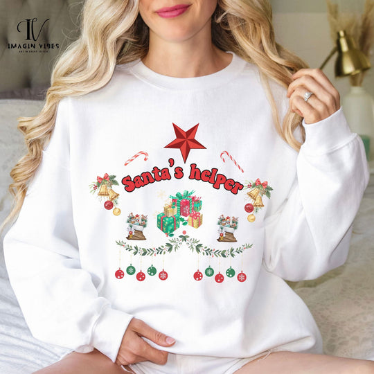 Matching Family Christmas Cheer: Santa's Helper Sweatshirt - Imagin Vibes - 