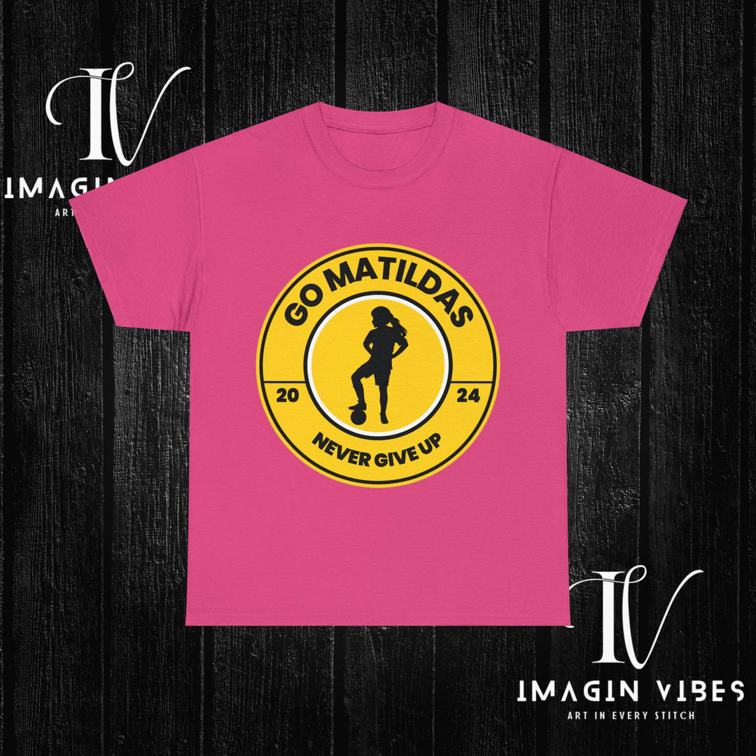 Matildas Mania: Women's Soccer Tee T-Shirt Printify Heliconia S