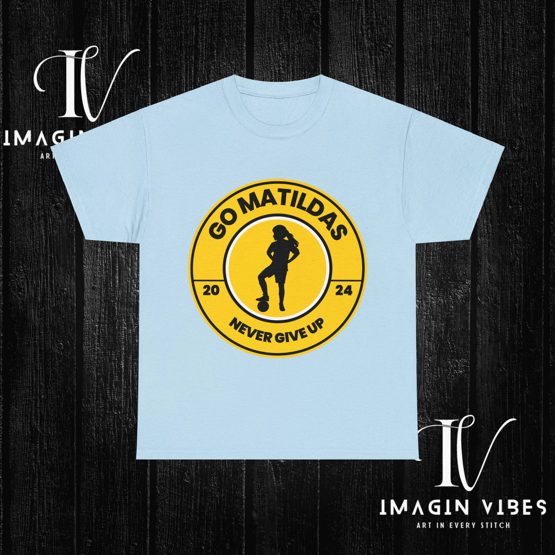 Matildas Mania: Women's Soccer Tee T-Shirt Printify Light Blue S