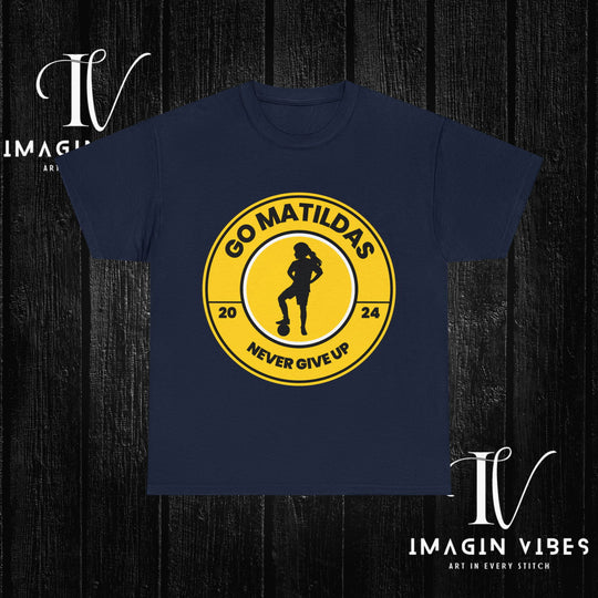 Matildas Mania: Women's Soccer Tee T-Shirt Printify Navy S