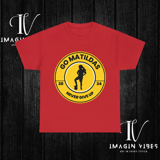 Matildas Mania: Women's Soccer Tee T-Shirt Printify Red S