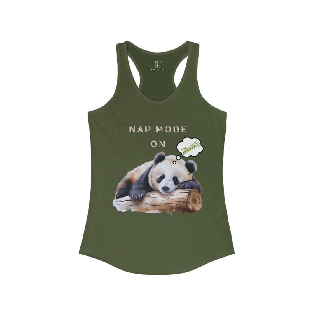 Nap Mode On: Sleeping Panda Racerback Tank Top - Imagin Vibes - 