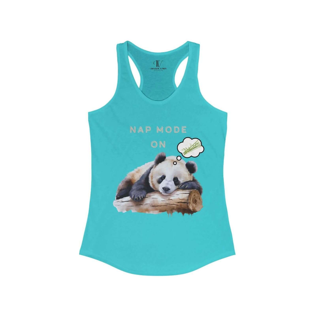 Nap Mode On: Sleeping Panda Racerback Tank Top - Imagin Vibes - 