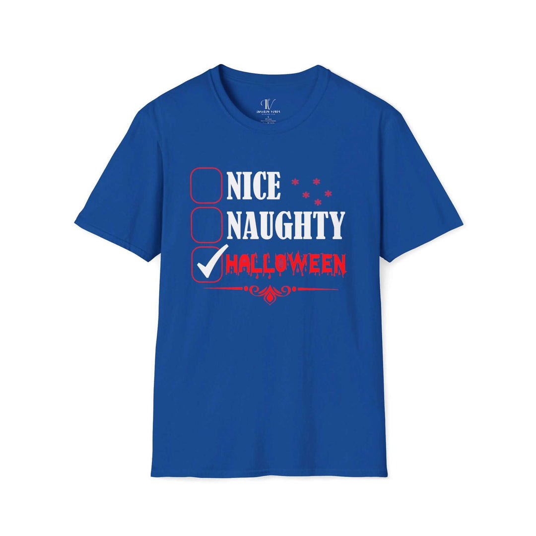 Funny Halloween Checklist Unisex T-Shirt T-Shirt Printify Royal XS