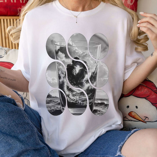 Ocean Love Story: Couples T-Shirt - "Ocean Embrace" - Imagin Vibes - 