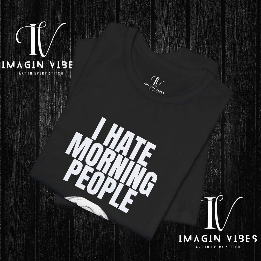 Panda Antisocial Tee: Mornings & People? Nah - Imagin Vibes - 