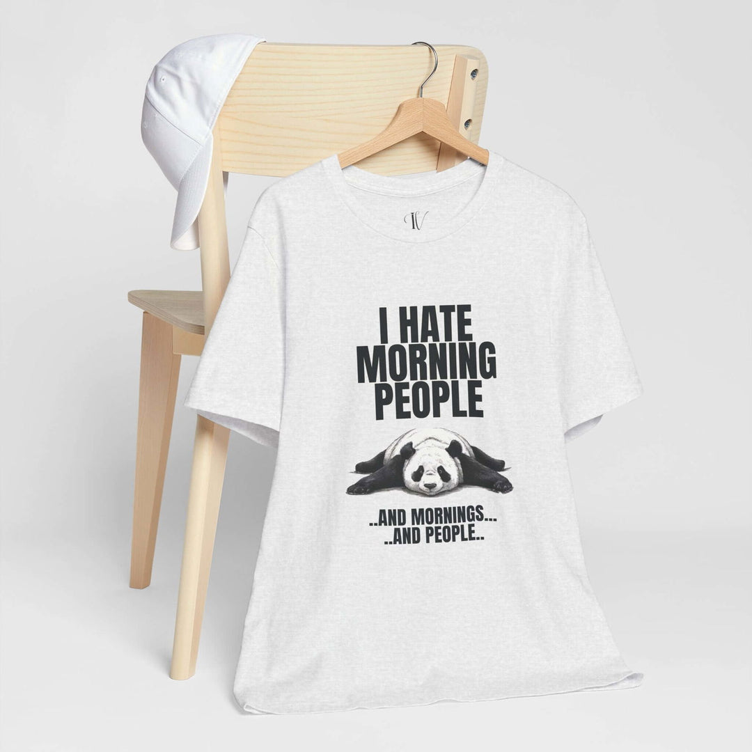 Panda Antisocial Tee: Mornings & People? Nah - Imagin Vibes - 