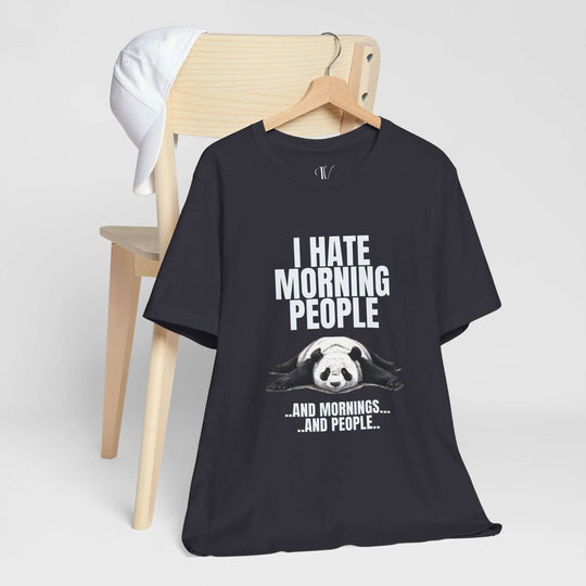 Panda Antisocial Tee: Mornings & People? Nah - Imagin Vibes - 