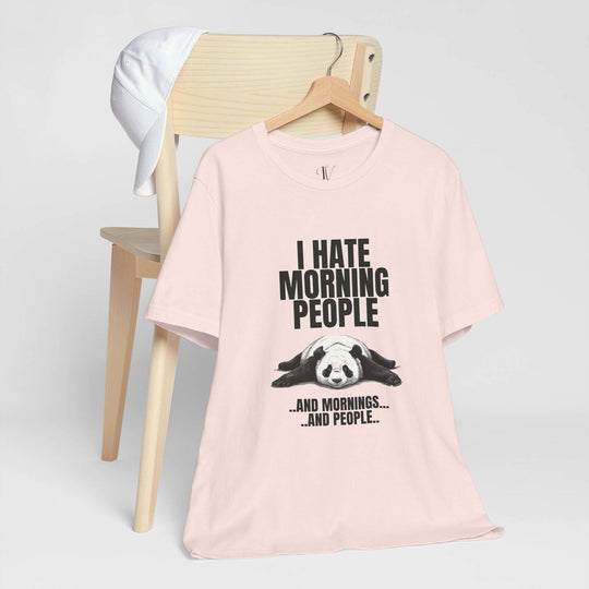 Panda Antisocial Tee: Mornings & People? Nah - Imagin Vibes - 