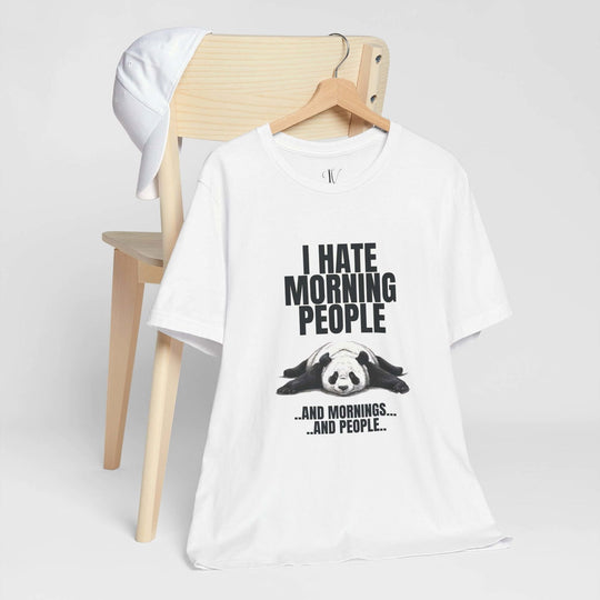 Panda Antisocial Tee: Mornings & People? Nah - Imagin Vibes - 