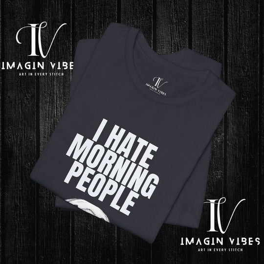 Panda Antisocial Tee: Mornings & People? Nah - Imagin Vibes - 