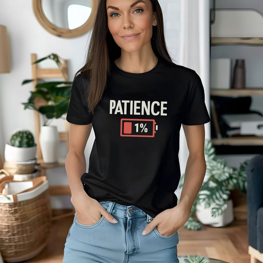 Patience 1% Sarcastic T-Shirt - Imagin Vibes - 