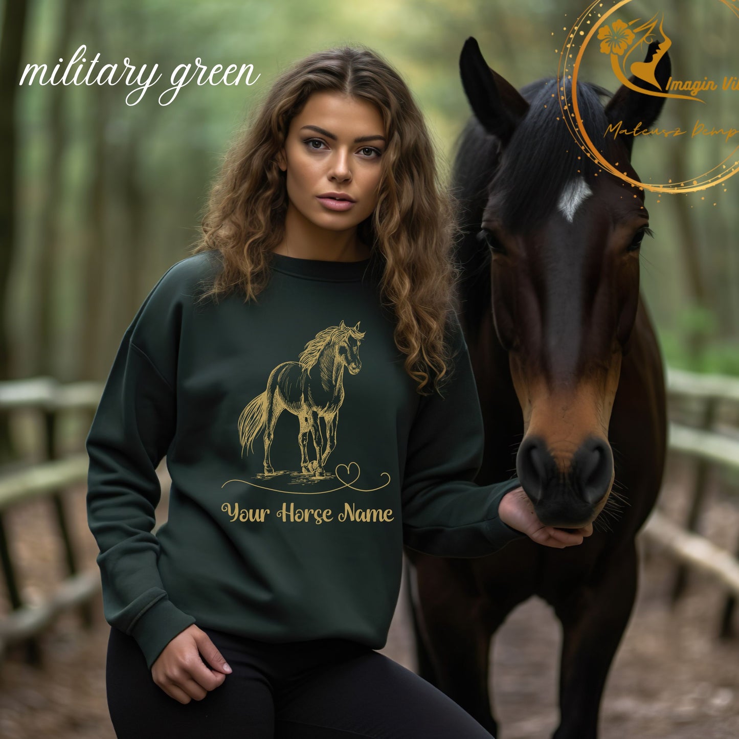 Personalized Horse Sweatshirt - Gift for Horse Owner, Perfect for Christmas, Birthdays, and Equestrian Enthusiasts Sweatshirt   