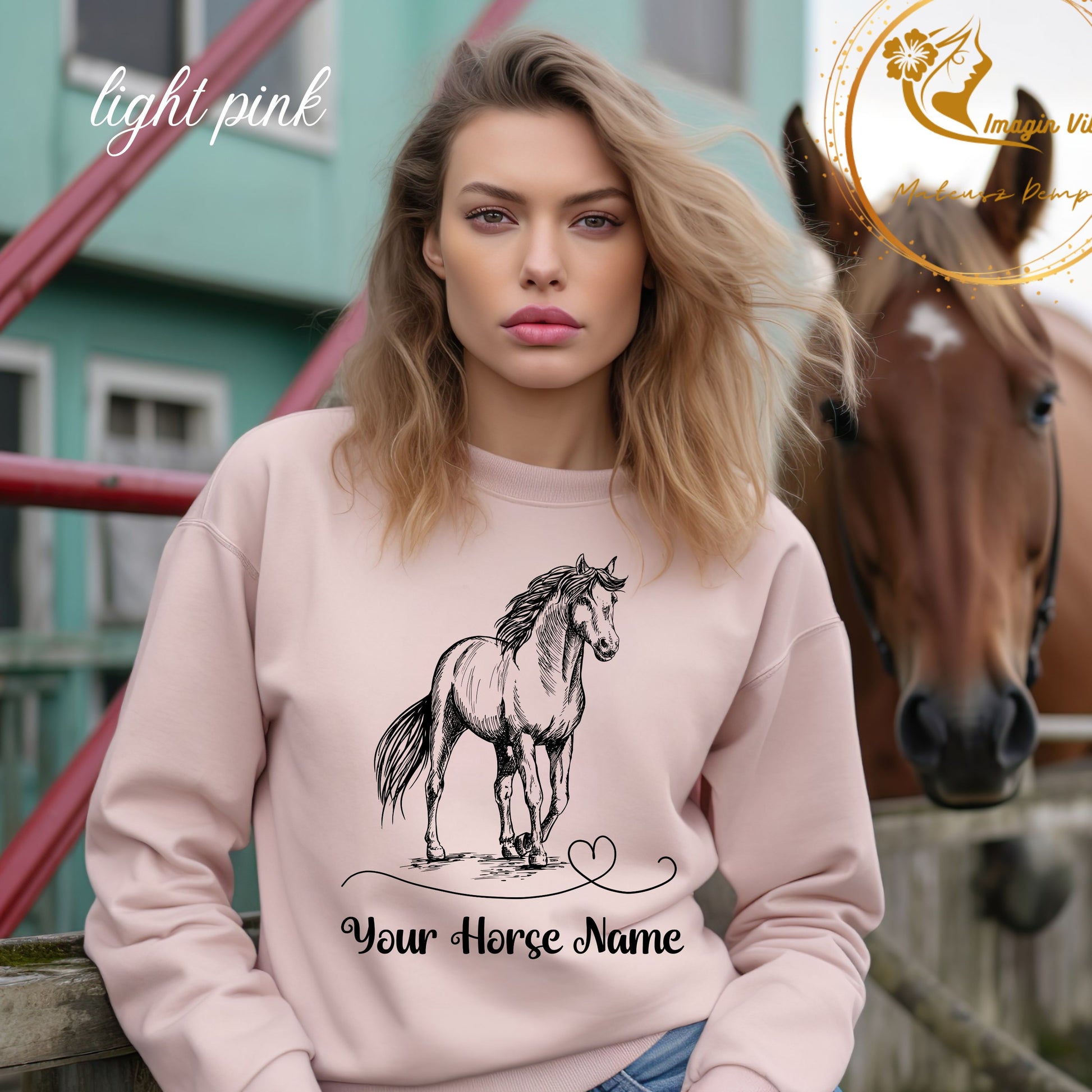 Personalized Horse Sweatshirt - Gift for Horse Owner, Perfect for Christmas, Birthdays, and Equestrian Enthusiasts Sweatshirt   