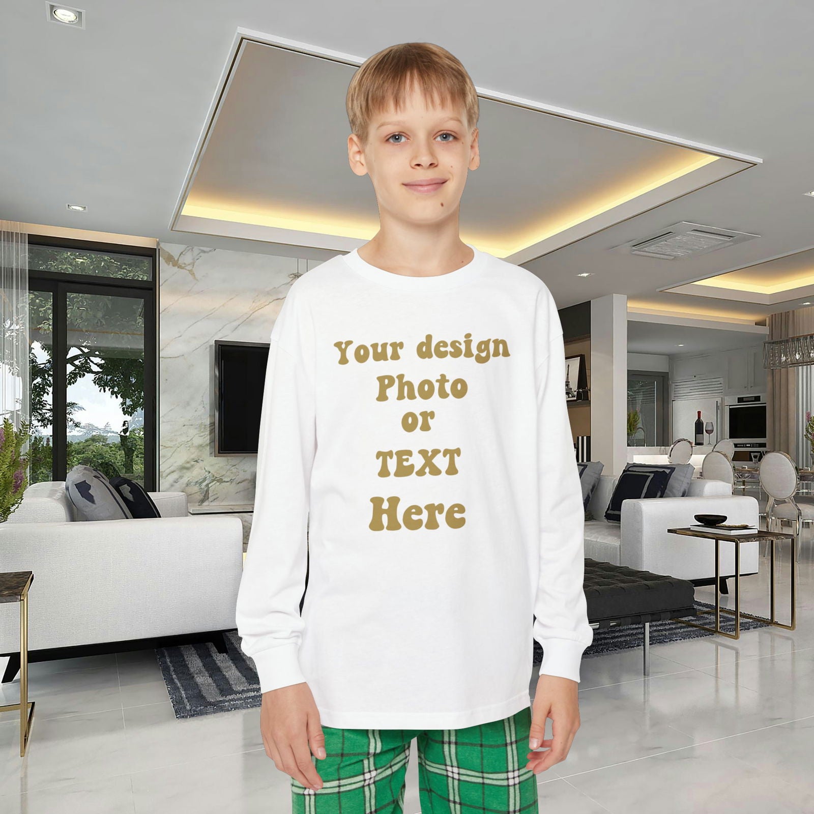 Personalized Holiday Pajamas: Text & Photo! Cozy Cotton Clothing Set Printify