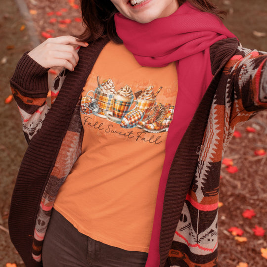 Plaid Patterned Tee for Fall Lovers