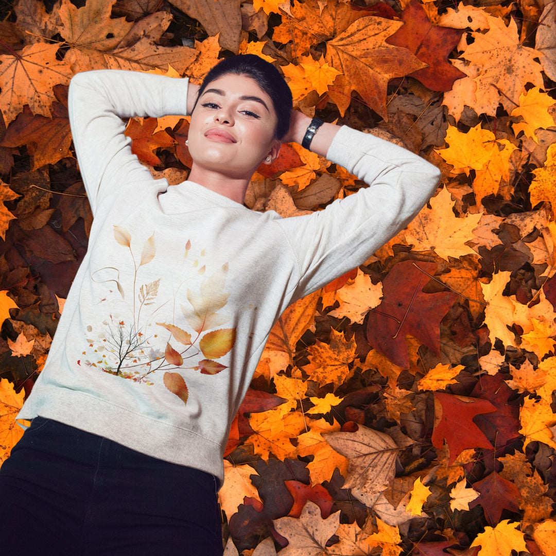 Imagin Vibes Autumn Leaves Sweatshirt: Fall Style & Comfort Sweatshirt   