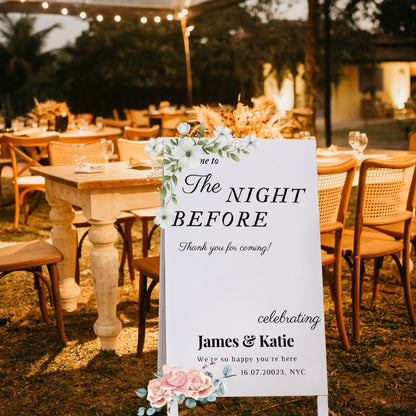 BLAIR Wedding Rehearsal Dinner Welcome Sign Template - Printable Night Before Wedding Welcome Sign planner   